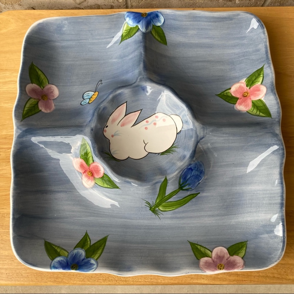 Gates Ware By Laurie Gates Easter Bunny Platter 🌸